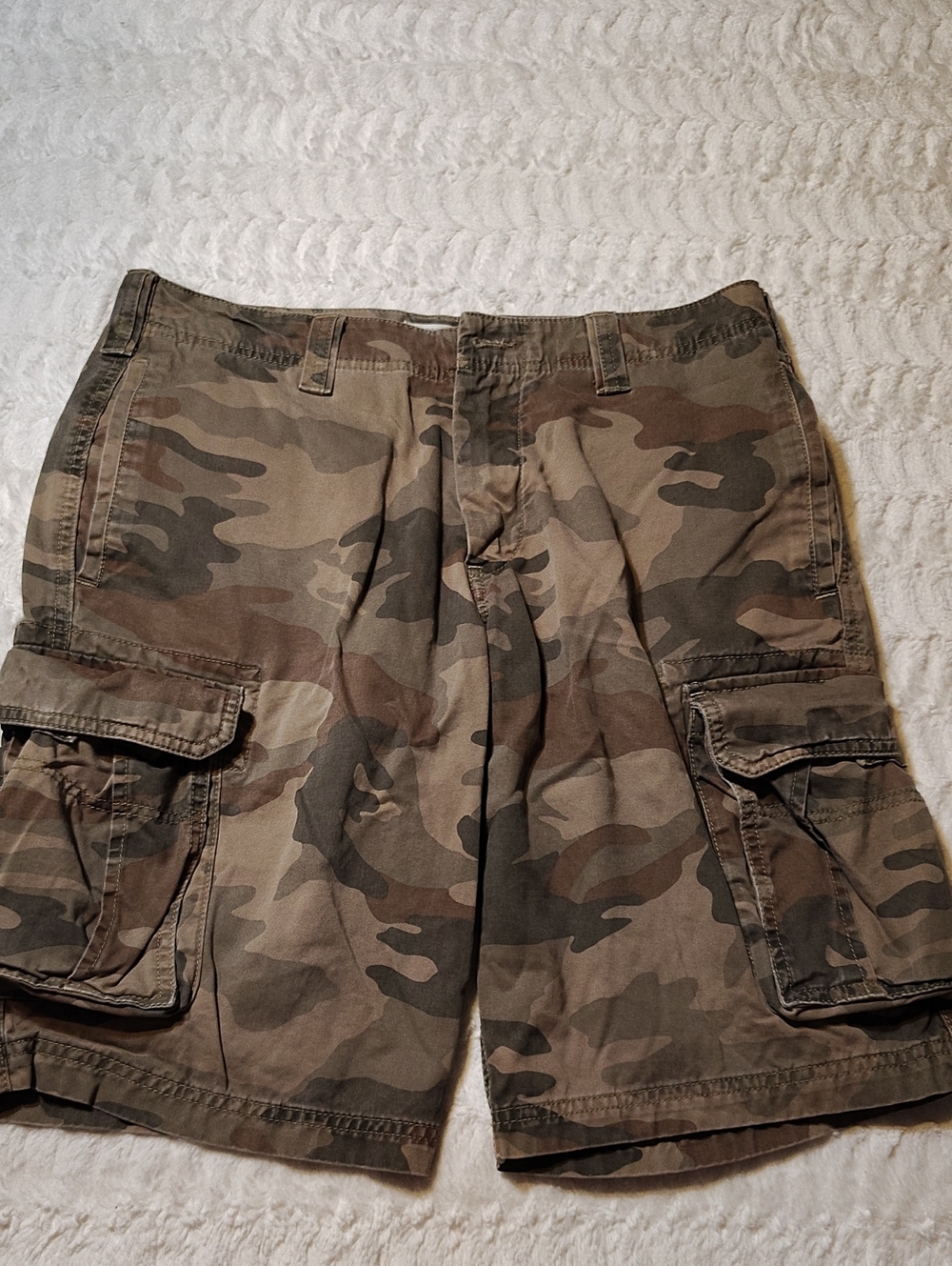 Gap Cargo Brand Camo Shorts - Olive Brown